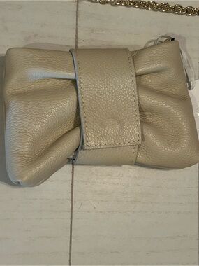 GERMAN FUENTES women's bow clutch bag‎ in Beige NWT